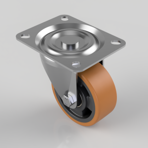 Polyurethane Nylon Plate Swivel Castor 100mm 250kg Load