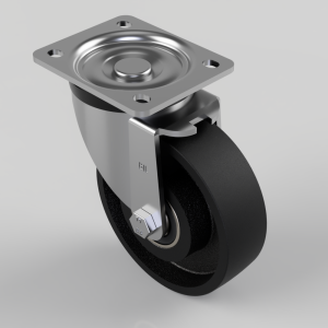 Cast Iron Plate Swivel Castor 125mm 400kg Load