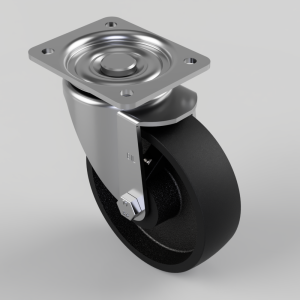 Cast Iron Plate Swivel Castor 125mm 350kg Load