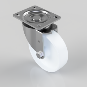 Nylon Plate Swivel Castor 125mm 300kg Load