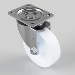 Nylon Plate Swivel Castor 125mm 300kg Load