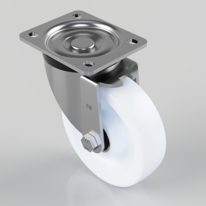 Nylon Plate Swivel Castor 125mm 500kg Load