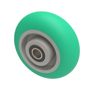 Soft Ergonomic Polyurethane 150mm Ball Bearing Wheel 575kg Load