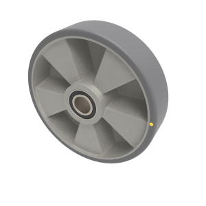 Antistatic Polyurethane 200mm Ball Bearing Wheel 500kg Load