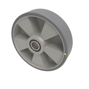Antistatic Polyurethane 200mm Ball Bearing Wheel 500kg Load