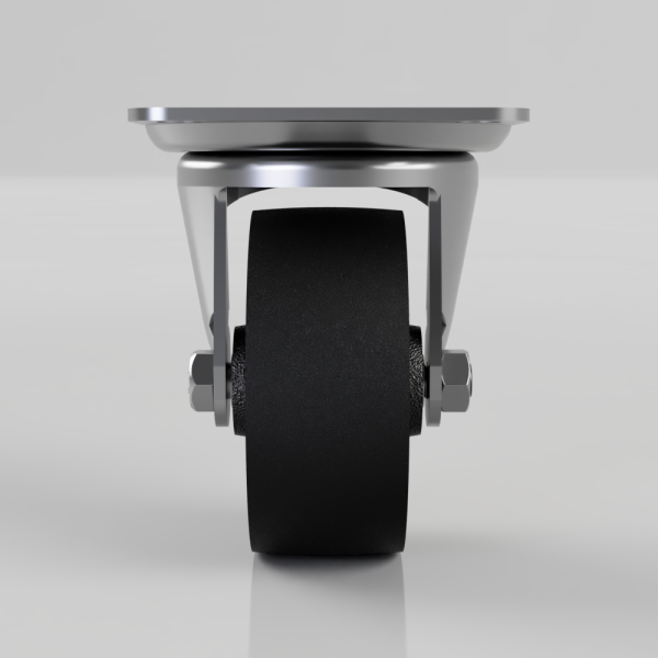 75mm Caster Wheel With Bracket - 75kg Capacity, Quiet Rubber Tread, For Carts & DIY Projects