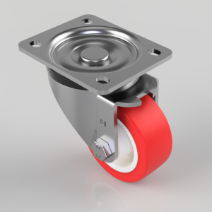 Polyurethane Nylon Plate Swivel Castor 80mm 210kg Load