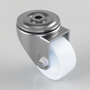 Nylon Bolt Hole Swivel Castor 80mm 250kg Load