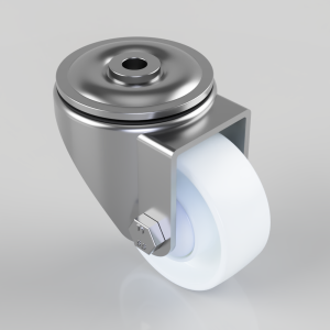 Nylon Bolt Hole Swivel Castor 80mm 200kg Load