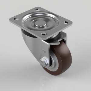 Polyurethane Aluminium Plate Swivel Castor 80mm 200kg Load