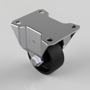Cast Iron Plate Fixed Castor 75mm 190kg Load