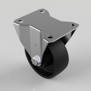 Cast Iron Plate Fixed Castor 100mm 350kg Load