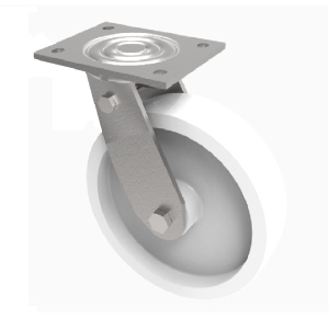 Nylon Plate Swivel Castor 200mm 600kg Load