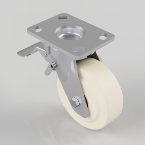 Nylon Plate Swivel Castor Brake 150mm 1500kg Load
