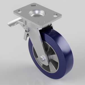 Softer Polyurethane Plate Swivel Castor 200mm 700kg Load