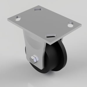 Flanged Cast Iron Fixed Castor Plate 100mm 800kg