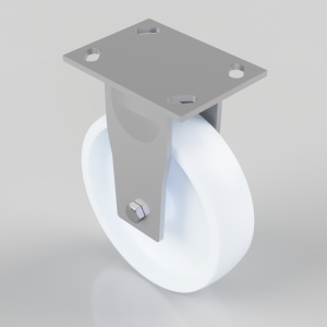 Nylon Plate Fixed Castor 200mm 1000kg Load