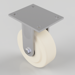 Nylon Plate Fixed Castor 150mm 900kg Load