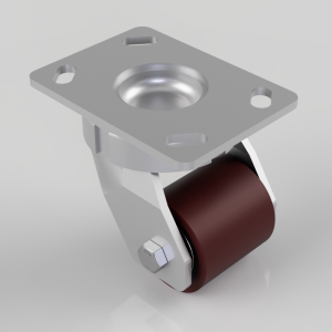 Polyurethane Cast Iron Plate Swivel Castor 70mm 500kg Load