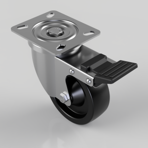 Ditherm Plate Swivel Castor Brake 100mm 200kg Load