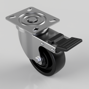 Ditherm Plate Swivel Castor Brake 100mm 200kg Load