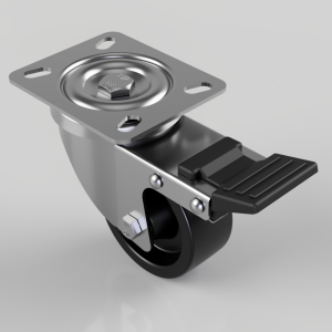 Ditherm Plate Swivel Castor Brake 80mm 150kg Load