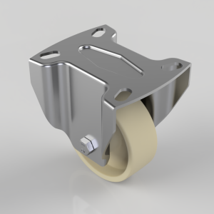 Nylon Plate Fixed Castor 80mm 190kg Load
