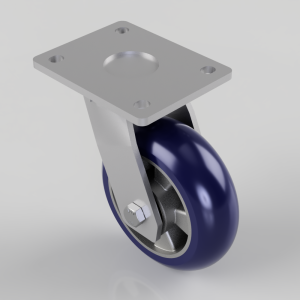 Softer Ergonomic Polyurethane Plate Swivel Castor 150mm 500kg Load