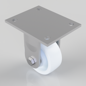 Nylon Plate Fixed Castor 100mm 600kg Load
