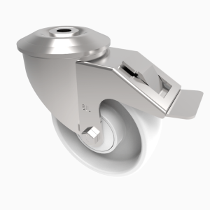 Nylon Bolt Hole Swivel Castor Brake 125mm 400kg Load