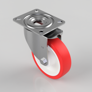 Polyurethane Nylon Plate Swivel Castor 150mm 400kg Load