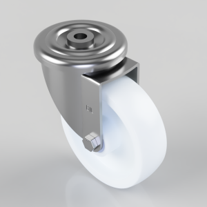 Nylon Bolt Hole Swivel Castor 150mm 500kg Load