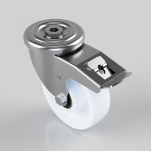 Nylon Bolt Hole Swivel Castor Brake 150mm 500kg Load