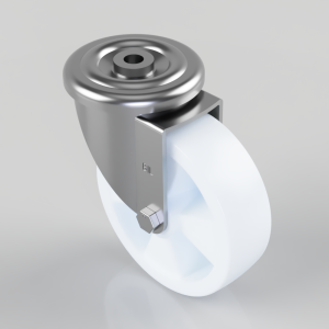 Nylon Bolt Hole Swivel Castor 160mm 500kg Load