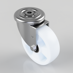 Nylon Bolt Hole Swivel Castor 160mm 500kg Load