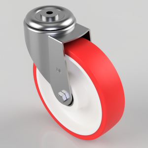 Polyurethane Nylon Bolt Hole Swivel Castor 200mm 350kg Load