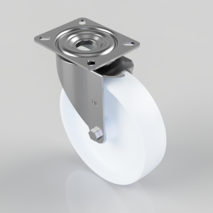 Nylon Plate Swivel Castor 200mm 400kg Load