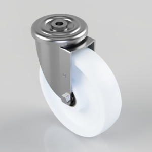 Nylon Bolt Hole Swivel Castor 200mm 500kg Load