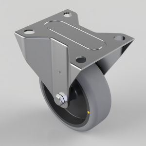 Electrically Conductive Rubber Plate Fixed Castor 100mm 90kg Load