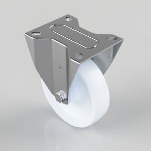 Nylon Plate Fixed Castor 150mm 350kg Load