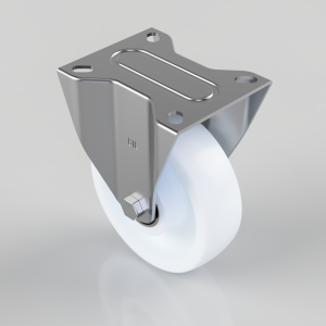 Nylon Plate Fixed Castor 150mm 400kg Load