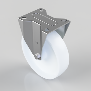 Nylon Plate Fixed Castor 200mm 400kg Load