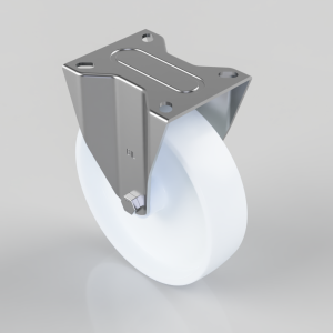 Nylon Plate Fixed Castor 200mm 400kg Load