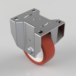 Polyurethane Nylon Plate Fixed Castor 125mm 500kg Load