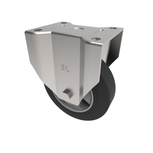 Elastic Rubber on Aluminium Plate Fixed Castor 160mm 400kg Load