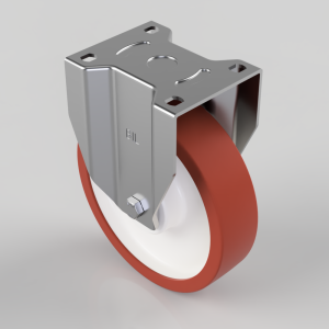 Polyurethane Nylon Plate Fixed Castor 200mm 750kg Load