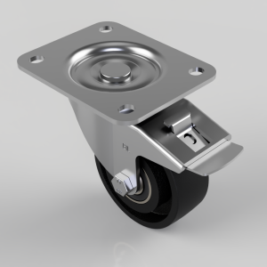 Cast Iron Plate Swivel Castor Brake 100mm 350kg Load