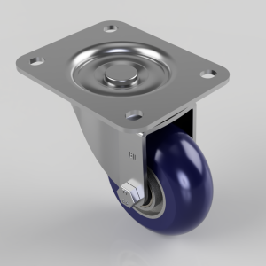 Softer Ergonomic Polyurethane Plate Swivel Castor 100mm 300kg Load
