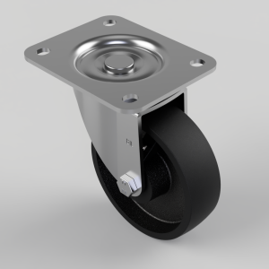 Cast Iron Plate Swivel Castor 125mm 400kg Load