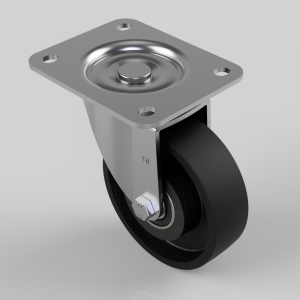 Cast Iron Plate Swivel Castor 125mm 400kg Load